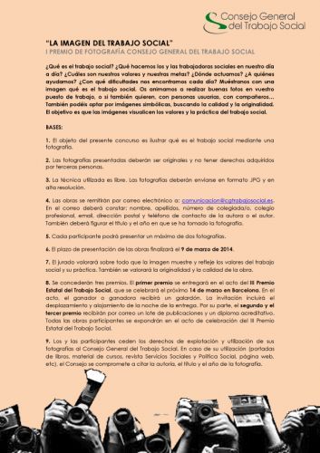 I Concurso de Fotografía del CGTS. "La imagen del Trabajo Social"