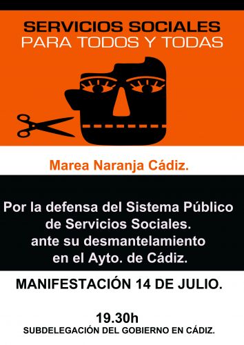 PRÓXIMA CONVOCATORIA MAREA NARANJA EN CÁDIZ