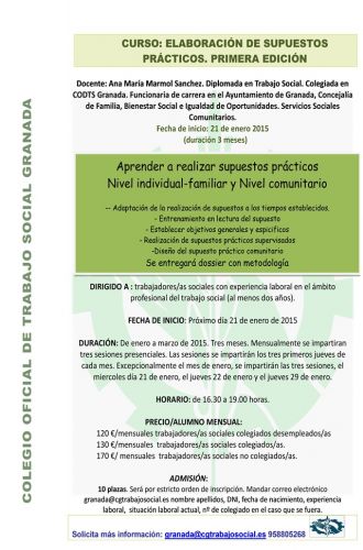 CURSO DE ELABORACIÓN DE SUPUESTOS PRÁCTICOS DEL TRABAJO SOCIAL