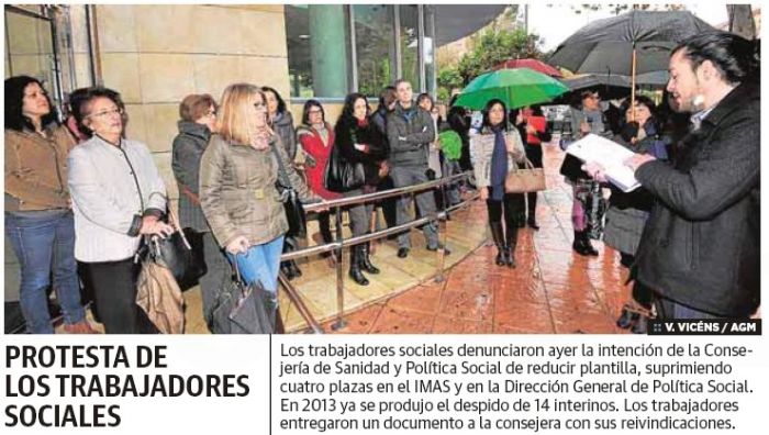 Crónica de la supresión de 4 plazas en la Comunidad Autónoma en contra del criterio del Colegio Oficial