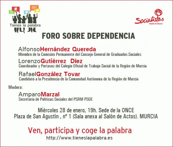 El Colegio participa en el Foro sobre dependencia del PSOE