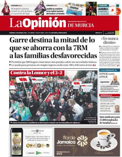 Garre mejorará las ayudas a personas sin recursos