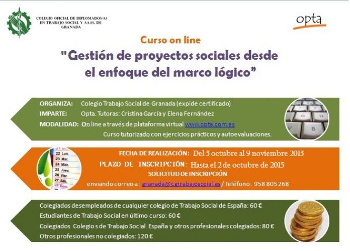 El Colegio organiza un Curso de Gestión de Proyectos sociales