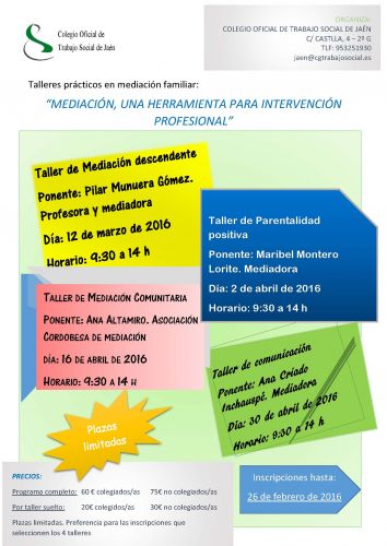 Talleres Prácticos en Mediación.