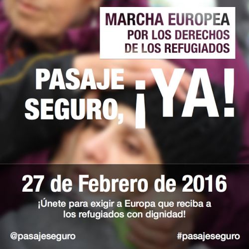 Se convoca una manifestación el próximo 27 de febrero en solidaridad con las personas refugiadas