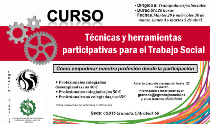 Curso "Técnicas y herramientas participativas para el Trabajo Social"