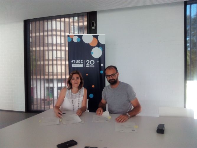 El Col·legi singa un conveni amb la UOC que beneficia a les persones col·legiades