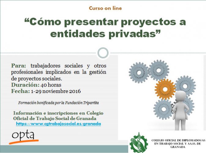 Curso Online "CÓMO PRESENTAR PROYECTOS A CONVOCATORIAS DE ENTIDADES PRIVADAS"