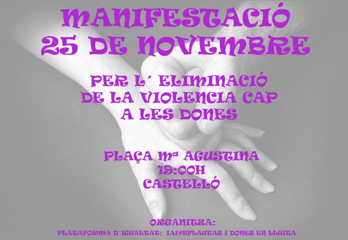 Manifestació contra la violència de gènere