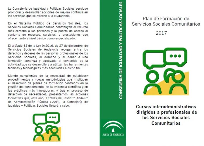 PLAN DE FORMACIÓN PARA SERVICIOS SOCIALES COMUNITARIOS