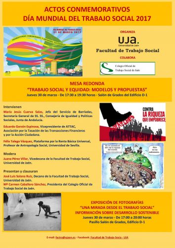 Actos Conmemorativos para la celebración del Día Mundial del Trabajo Social en colaboración con la UJA