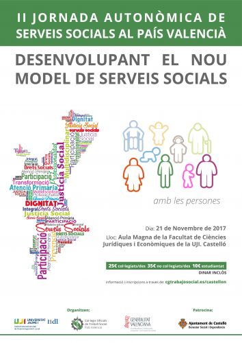 Castelló será seu el 21 de novembre de la II Jornada Autonòmica de Serveis Socials del País Valencià