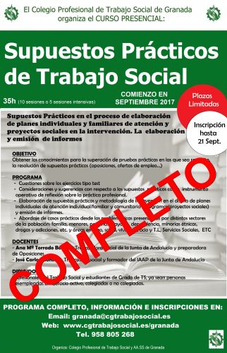 CURSO DE SUPUESTOS PRÁCTICOS DE TRABAJO SOCIAL