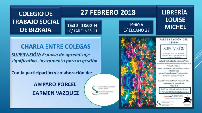 PRÓXIMA ACTIVIDAD ORGANIZADA POR EL COTSB: "SUPERVISIÓN"