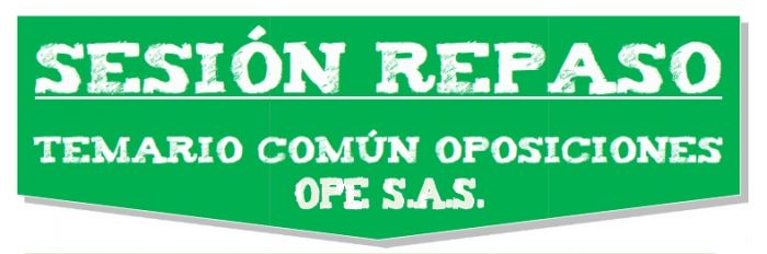 SESIÓN DE REPASO.TEMAS COMUNES.OPOS SAS. Sábado 3 noviembre