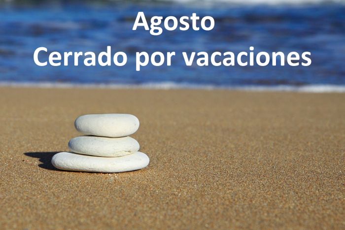 EN AGOSTO: CERRADO POR VACACIONES
