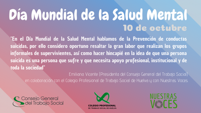 El Consejo General se une a la celebración del Día Mundial de la Salud Mental