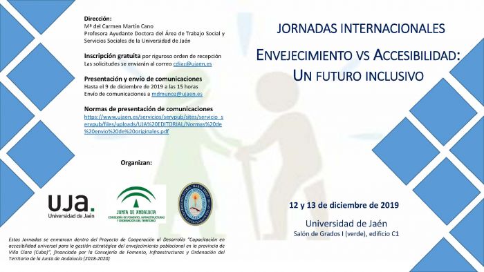 JORNADAS INTERNACIONALES ENVEJECIMIENTO VS ACCESIBILIDAD: UN FUTURO INCIERTO