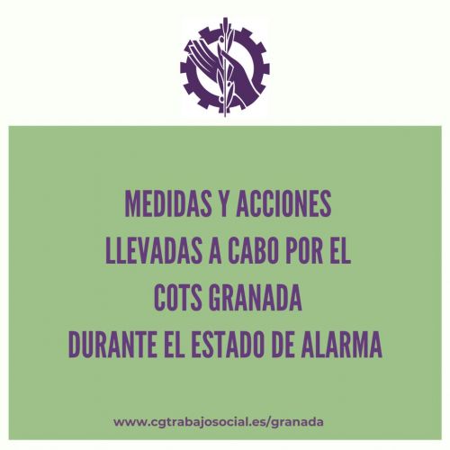 MEDIDAS ADOPTADAS PARA COLEGIADOS/AS DE GRANADA