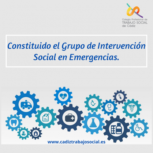 Reunión del Grupo de Intervención Social en emergencias del Colegio Profesional de Trabajo Social de Cádiz