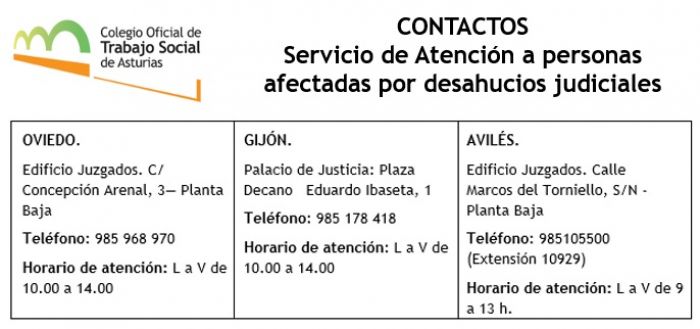 COMUNICADO | Se reinicia el convenio por el cual Trabajadoras Sociales prestarán el Servicio de Atención a personas afectadas por desahucios judiciales