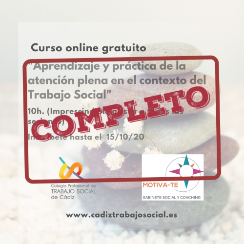 ¡COMPLETO! Curso online “Aprendizaje y práctica de la atención plena en el contexto del Trabajo Social” (Gratuito)