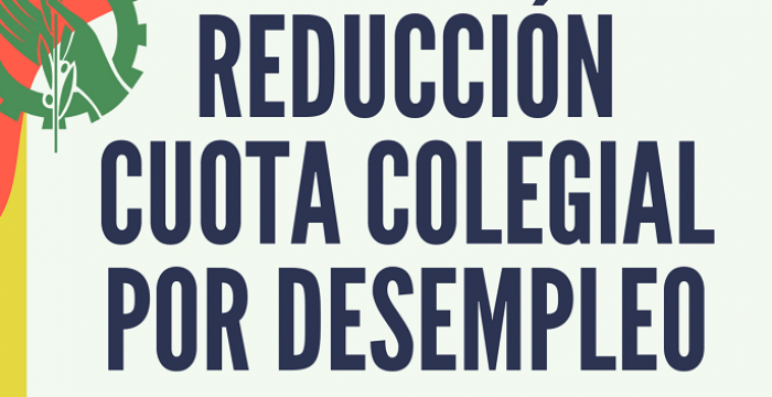 REDUCCIÓN CUOTA COLEGIAL POR DESEMPLEO