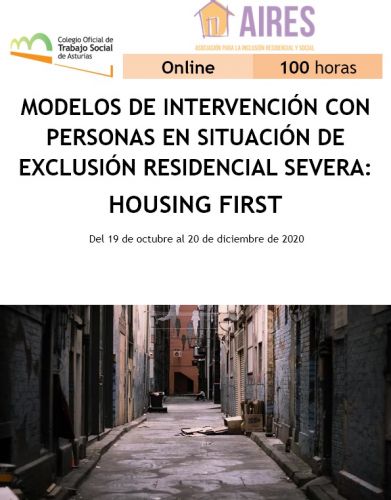 ¡Nueva formación online! "Modelos de Intervención con Personas en Situación de Exclusión Residencial Severa: Housing First"