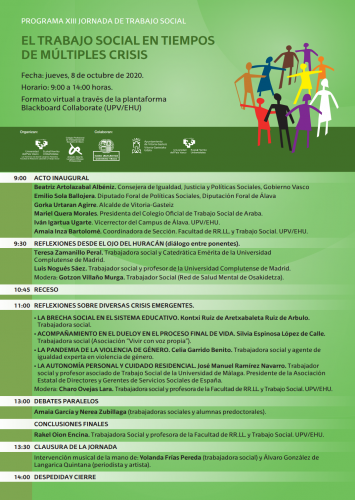 XIII JORNADA DE TRABAJO SOCIAL 8 de Octubre 2020.FORMATO VIRTUAL