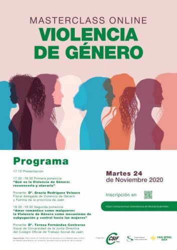 MASTERCLASS ONLINE VIOLENCIA DE GÉNERO