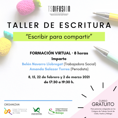 TSDifusion lanza el Taller de Escritura "Escribir para compartir" (Gratuito)