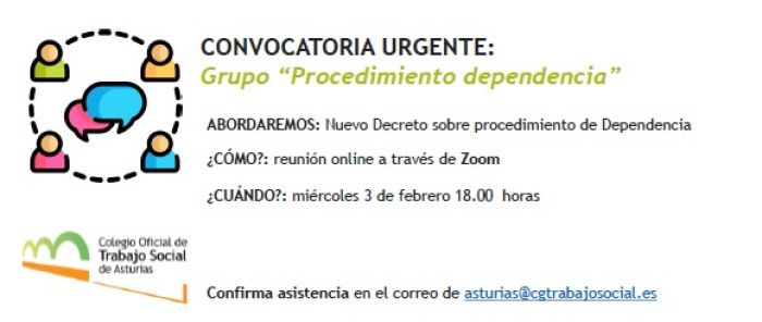 CONVOCATORIA URGENTE REUNION DEPENDENCIA