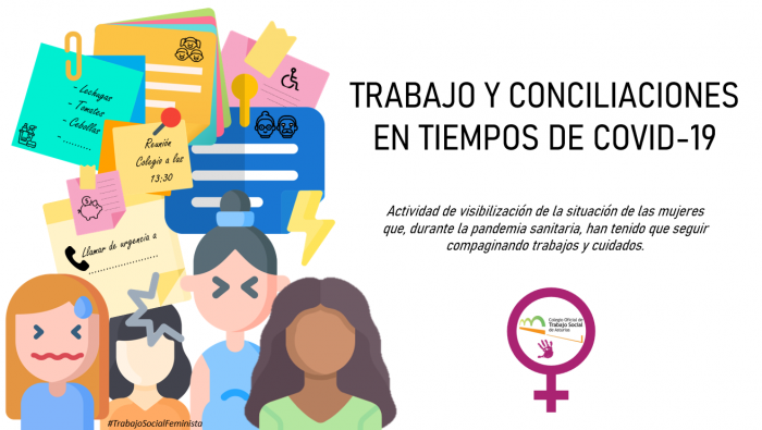 Estreno hoy a las 17:30hs, "Trabajo y conciliaciones en tiempos de COVID-19" | #TrabajoSocialFeminista #8M