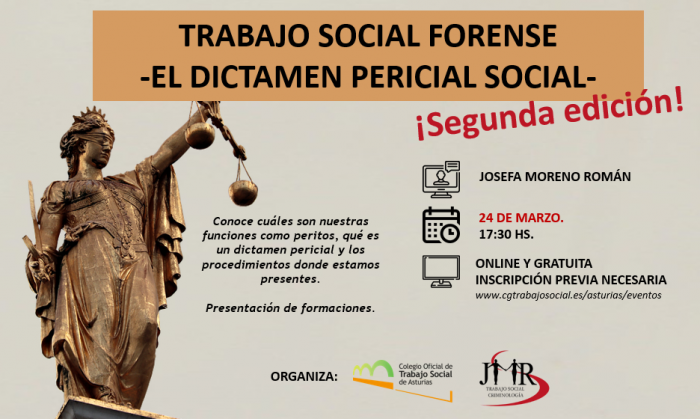 WEBINAR GRATUITA | ¡Segunda edición exprés! Trabajo Social Forense, el Dictamen Pericial Social