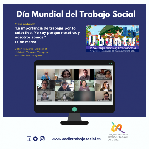 Celebramos el Día Mundial del Trabajo Social. Síntesis de la Mesa redonda online: "La importancia de trabajar por lo colectivo. Yo soy porque nosotras somos"