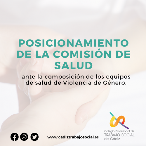 La Comisión de Salud del CPTS se posiciona ante la composición de los equipos de salud de violencia de género.