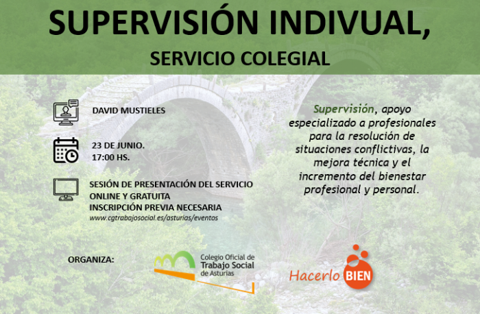 WEBINAR | ¿Aún no conoces el servicio colegial de Supervisión Individual?
