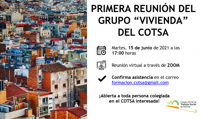 GRUPO "VIVIENDA" | ¡Primera reunión el martes 15 de junio!