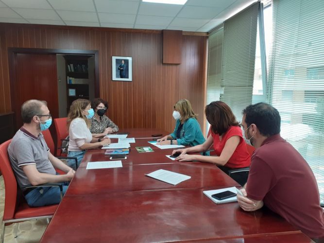 El Colegio Profesional de Trabajo Social de Cádiz se reúne con la Delegada territorial de Salud y familias, Isabel Paredes.
