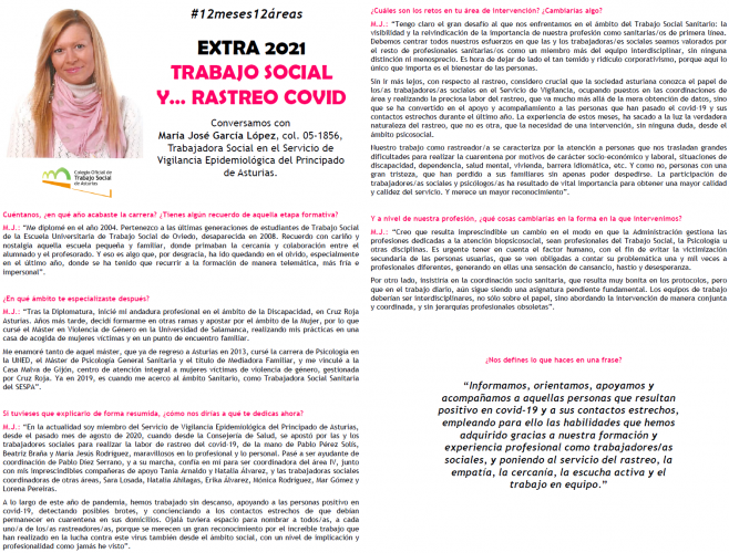 #12meses12áreas | Trabajo social y... Rastreo Covid19
