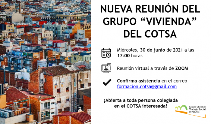 GRUPO "VIVIENDA" | Nueva reunión, 30 junio a las 17 hs. ¡Te esperamos!