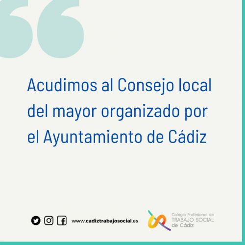 Acudimos al Consejo local del mayor organizado por el Ayuntamiento de Cádiz