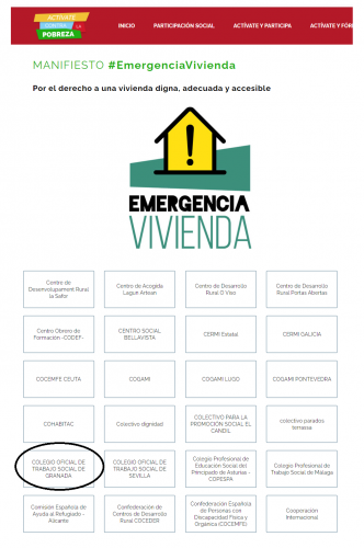 El Colegio se adhiere al manifiesto #emergenciavivienda por una vivienda digna, adecuada y accesible puesta en marcha por EAPN España