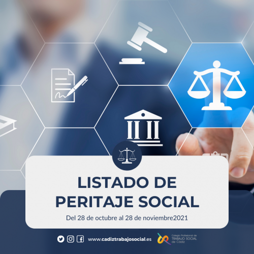 Se abre convocatoria para participar del Listado de Peritaje Social del Colegio Profesional de Trabajo Social de Cádiz