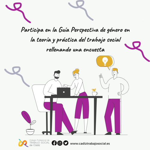 Participa en la Guía Perspectiva de género en la teoría y práctica del trabajo social rellenando una encuesta.