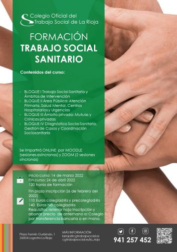 CURSO: TRABAJO SOCIAL SANITARIO EN EL ÁMBITO HOSPITALARIO, ATENCIÓN PRIMARIA, SALUD MENTAL, URGENCIAS Y EMERGENCIAS