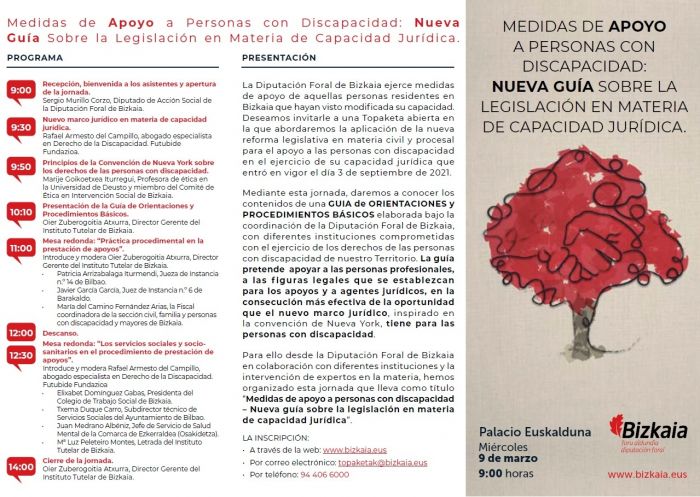 TOPAKETA: Gaitasun juridikoaren arloko legeriari buruzko gida berria, JARDUNALDIA // JORNADA, Nueva guía sobre la legislación en materia de capacidad jurídica