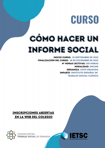 Se abre inscripción para el NUEVO CURSO SOBRE EL INFORME SOCIAL de 100h en formato online