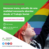Curso "Menores trans, estudio de una realidad necesaria abordar desde el Trabajo Social"