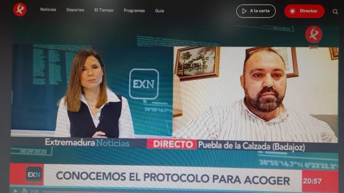 CANAL EXTREMADURA ENTREVISTA A J. CARLOS MÉNDEZ, PARA HABLAR SOBRE LA ACOGIDA DE REFUGIADOS UCRANIANOS.